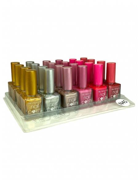 PACK DE 24 VERNIS A ONGLES NAIL POLISH METALIQUES - YESENSY