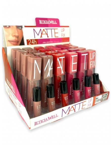 PACK DE 24 LIPSTICK LIQUIDE "MATTE" - LETICIA WELL