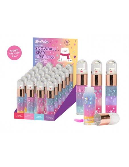 PACK DE 12 BEAR GLITTER EFECT LIP GLOSS - MARTINELIA