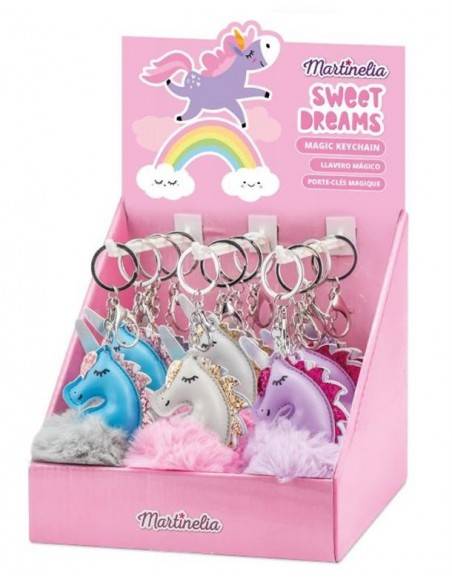 PACK DE 12 PORTE-CLÉS UNICORN PUFF - MARTINELIA